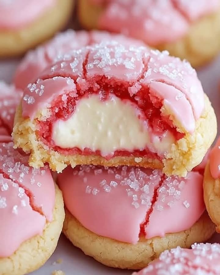 creamy-strawberry-cheesecake-cookies