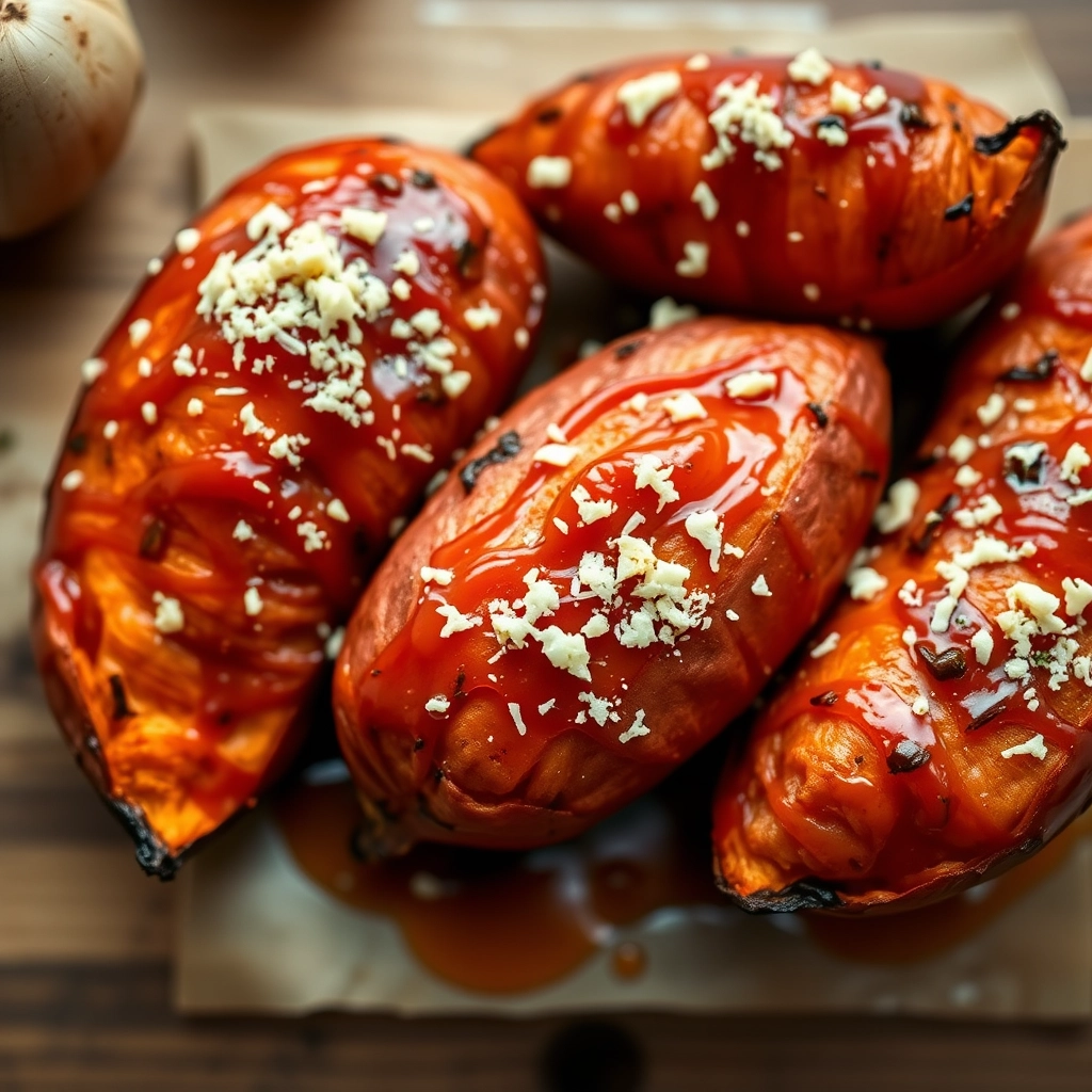 easy-roasted-sweet-potatoes-garlic