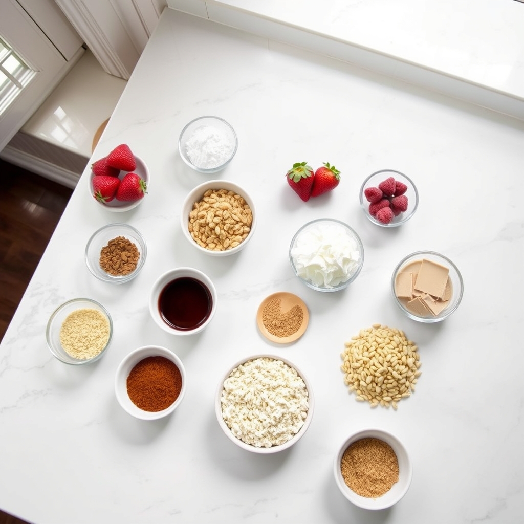 Mini Keto Strawberry Tartlets with Almond Crust ingredients