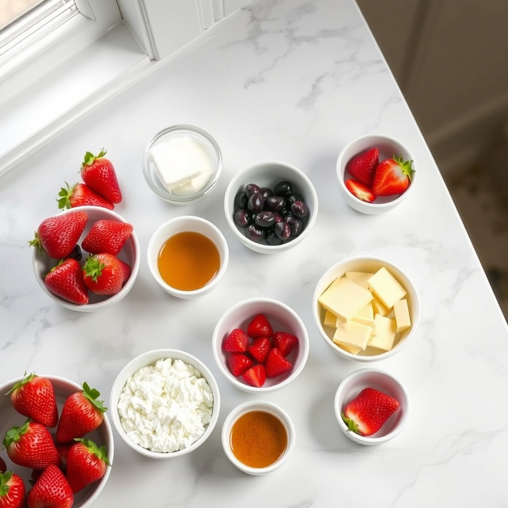 Mini Strawberry Cream Cheese Cakes (Low Carb!) ingredients
