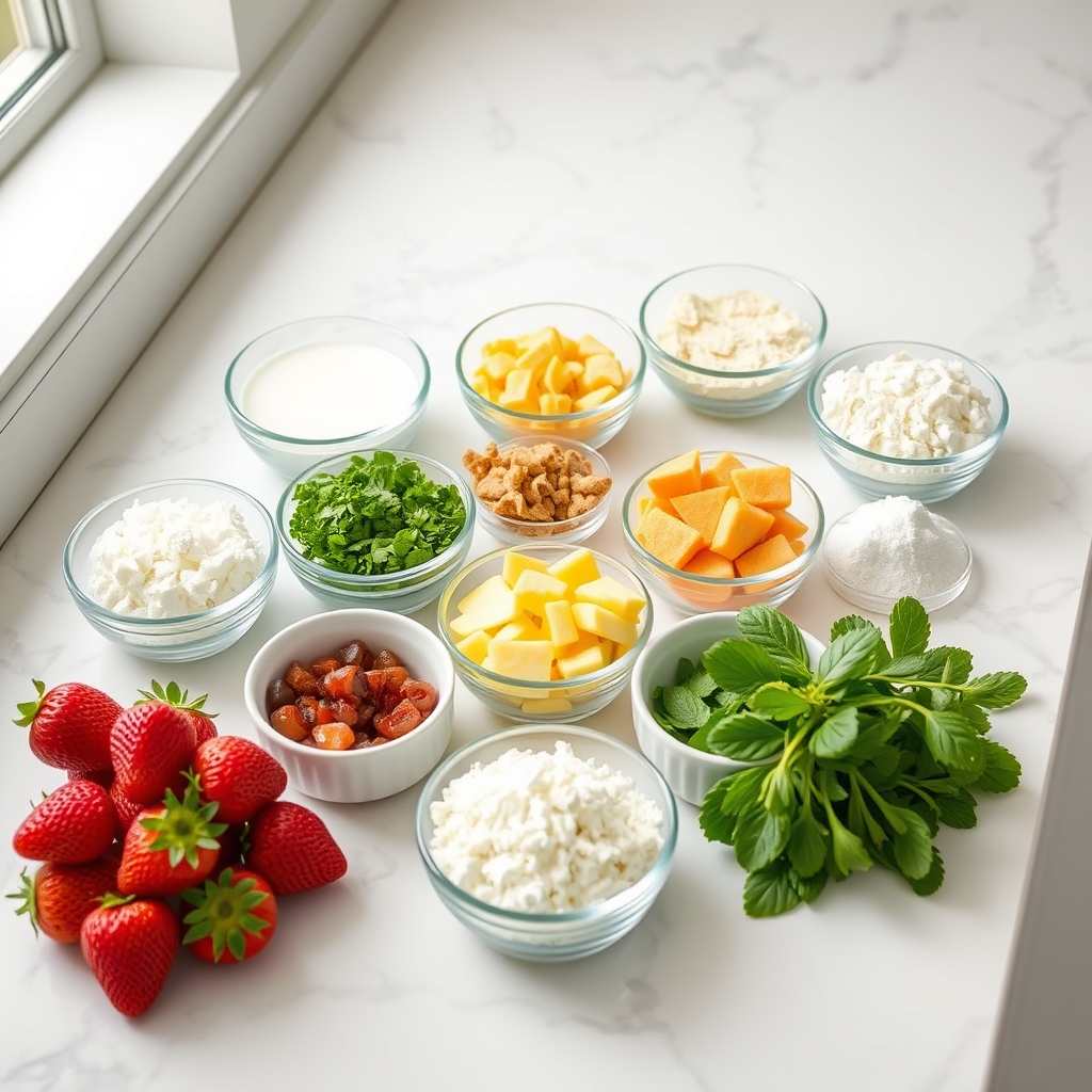 Quick Keto Strawberry Cream Bowls ingredients