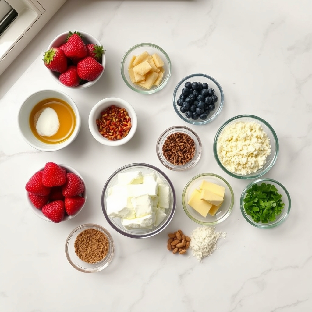 Strawberry Cream Cheese Crumble Jars (Low Carb) ingredients
