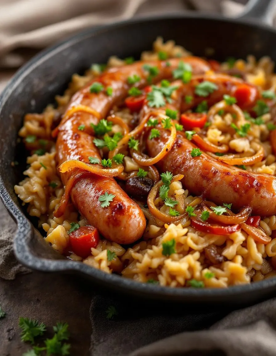 best-polish-sausage-sauerkraut-skillet
