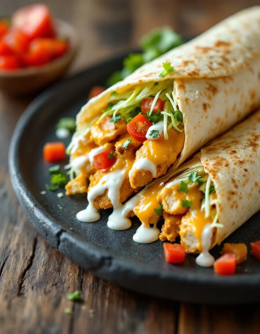 ultimate-cheesy-garlic-chicken-wraps