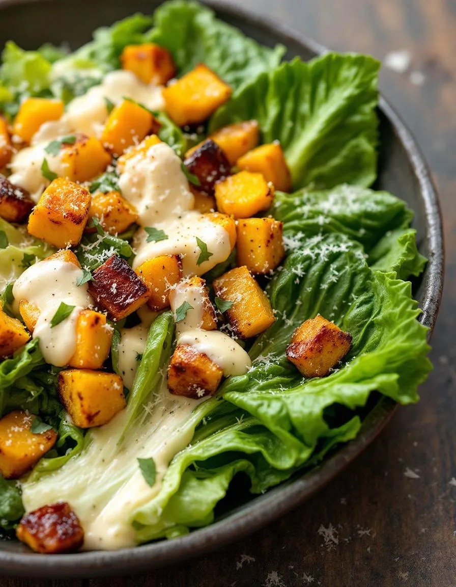 best-autumn-caesar-salad-squash-croutons