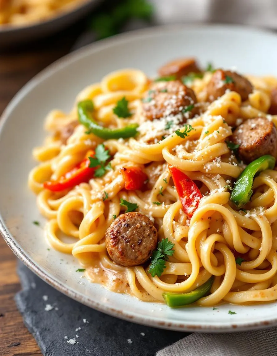 best-creamy-cajun-sausage-pasta
