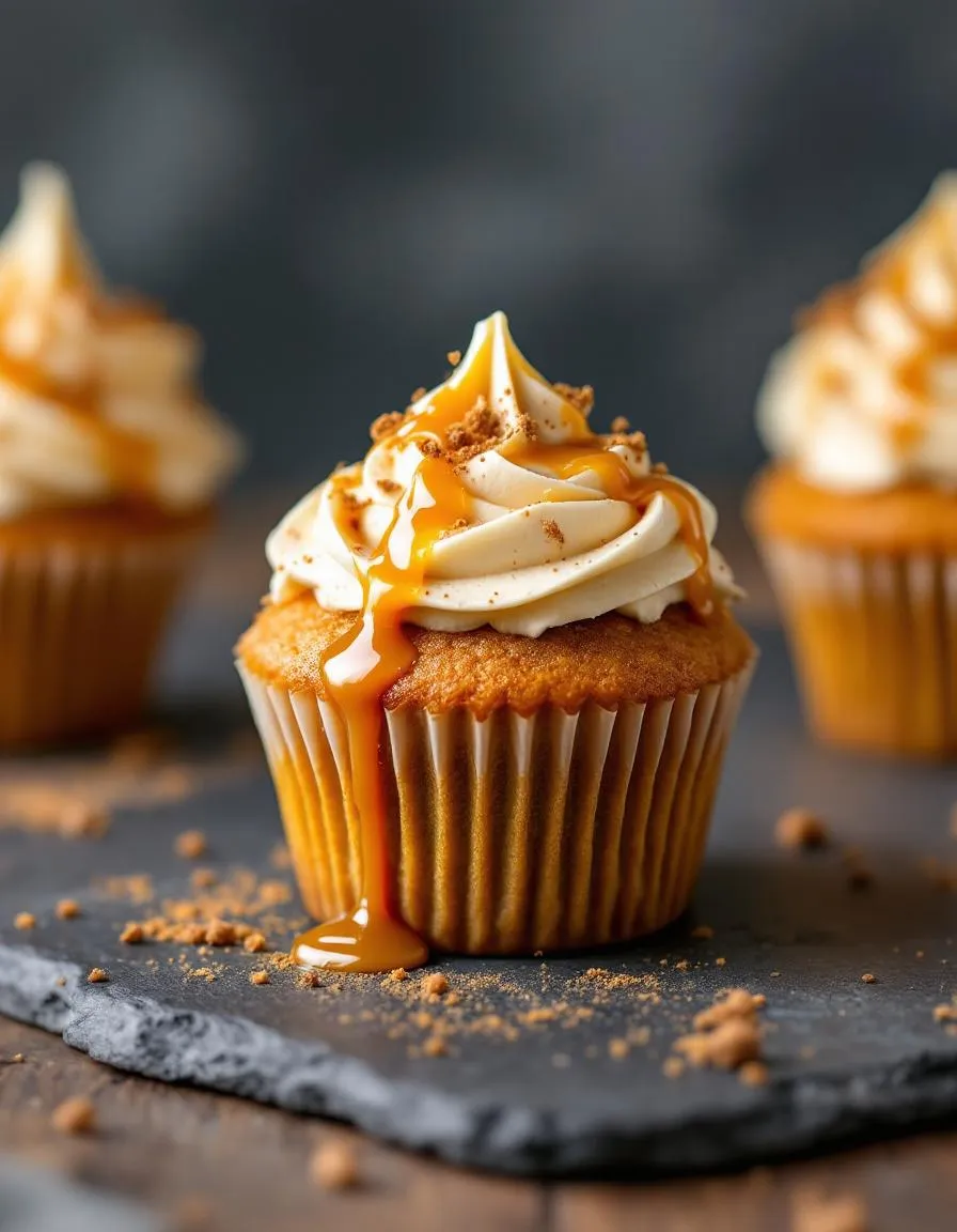 best-pumpkin-cupcakes-caramel-frosting