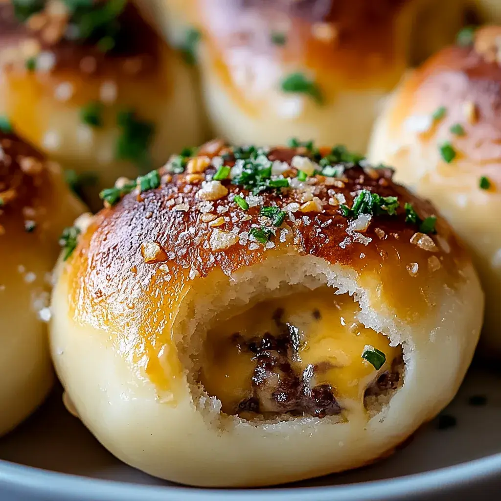 Assembling the garlic parmesan cheeseburger bomb filling