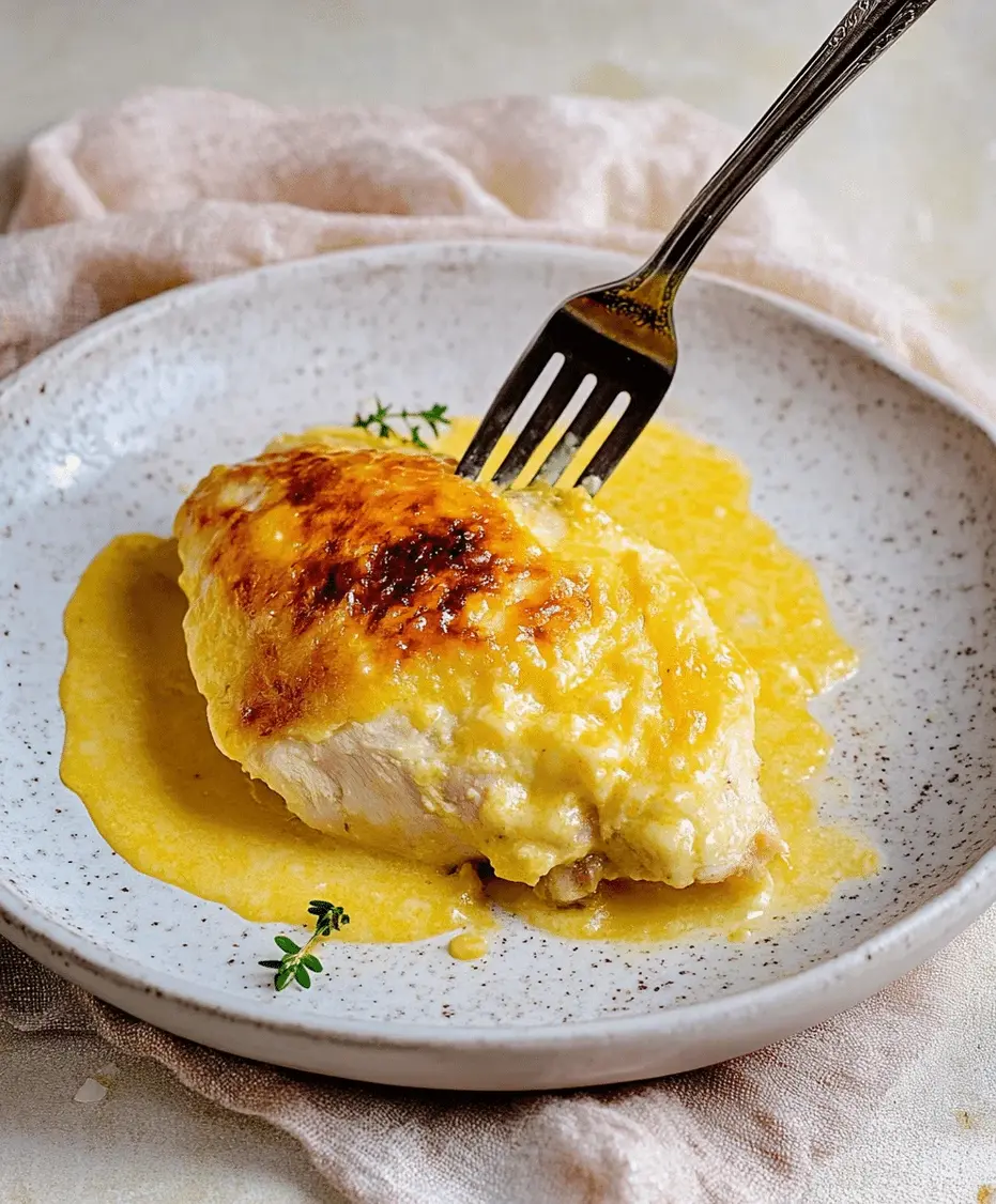 Close-up of juicy, tender baked chicken with crispy skin.