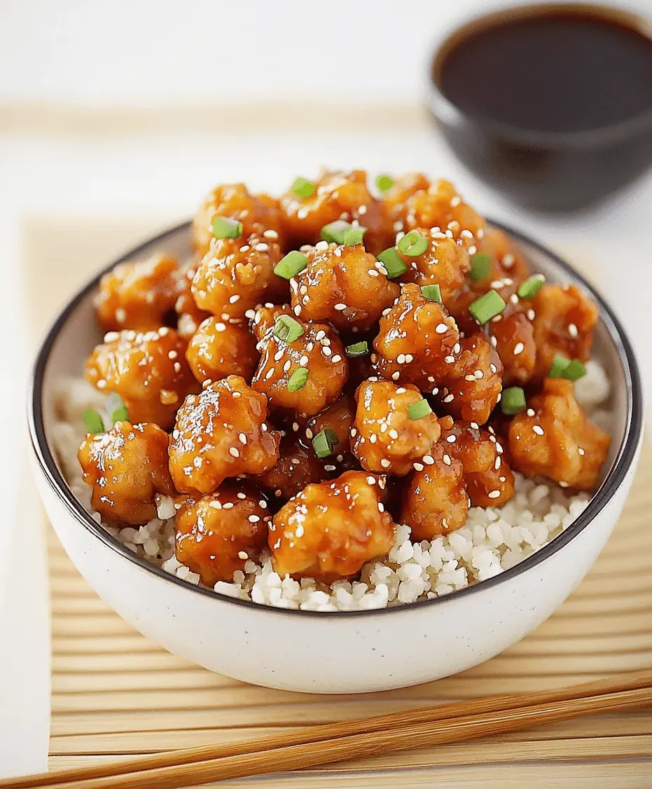 A close-up of the sticky honey chicken glaze.