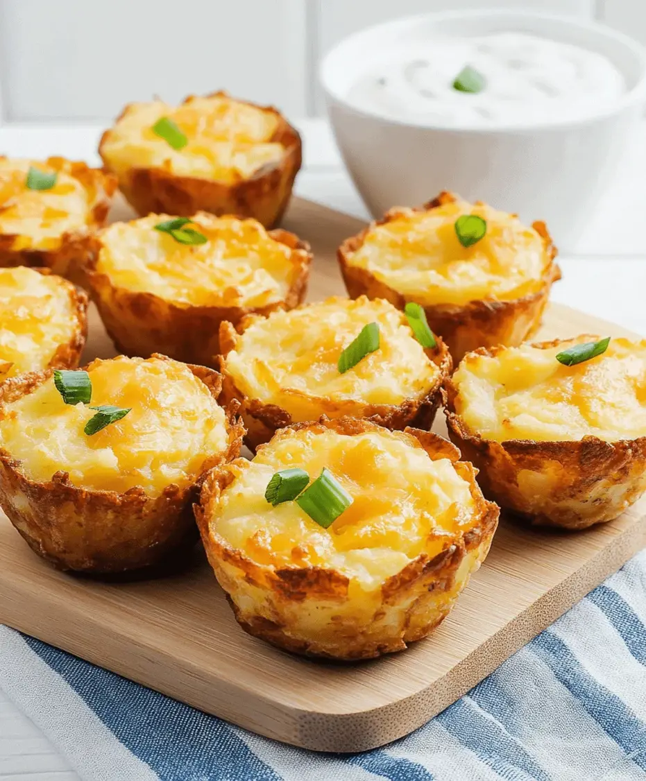 Finished Cheesy Mashed Potato Puffs ready to be served