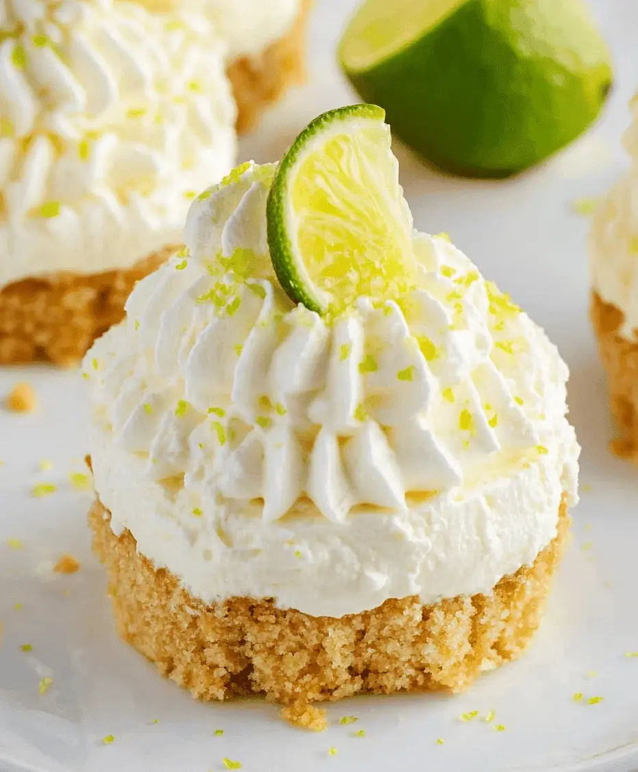 Close-up of Key Lime Pie Cheesecake Piña Colada with tropical garnishes