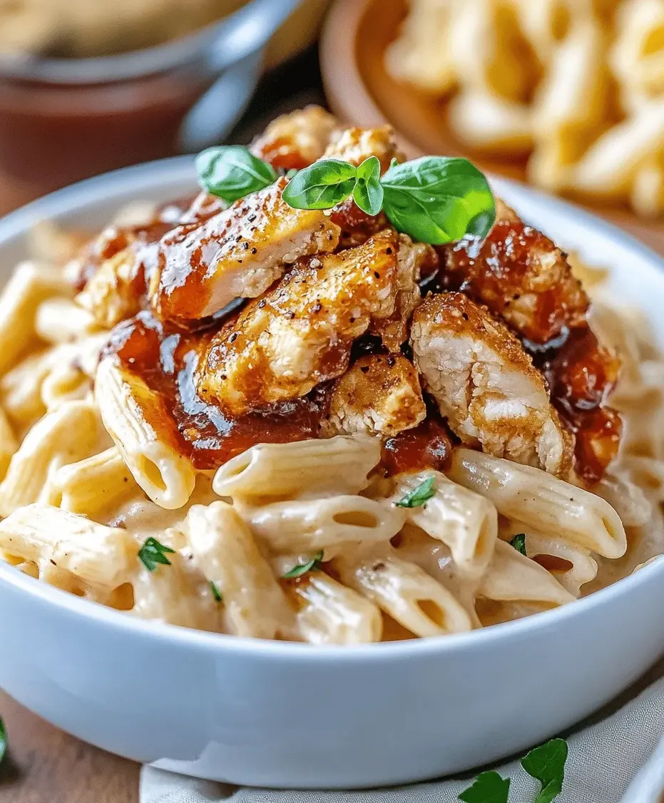 Close up of Honey Pepper Chicken Panini Pasta interior