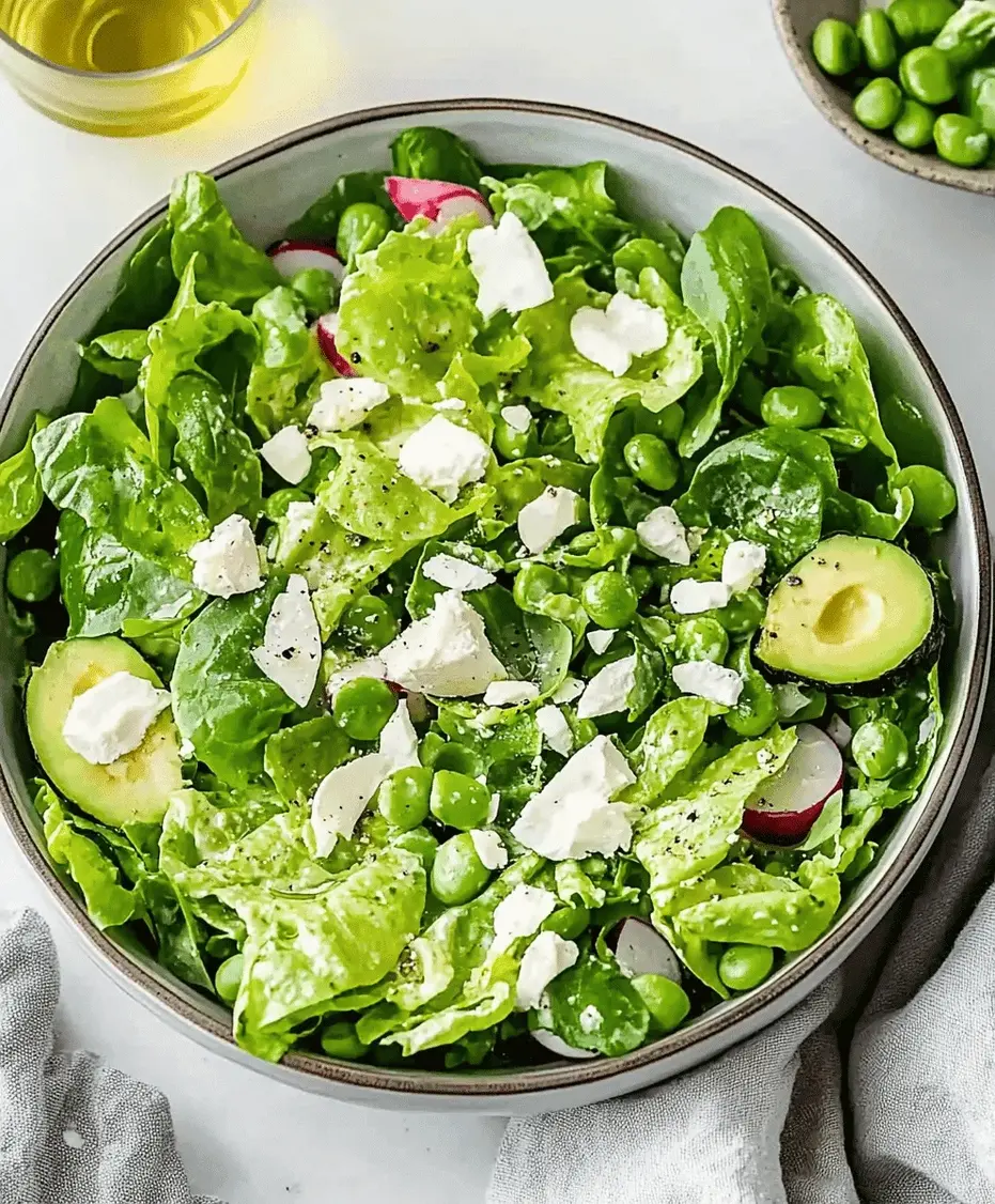 A vibrant, healthy Green Goddess Salad with creamy dressing.