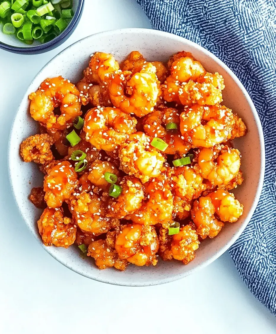Close up of firecracker shrimp being tossed in sauce