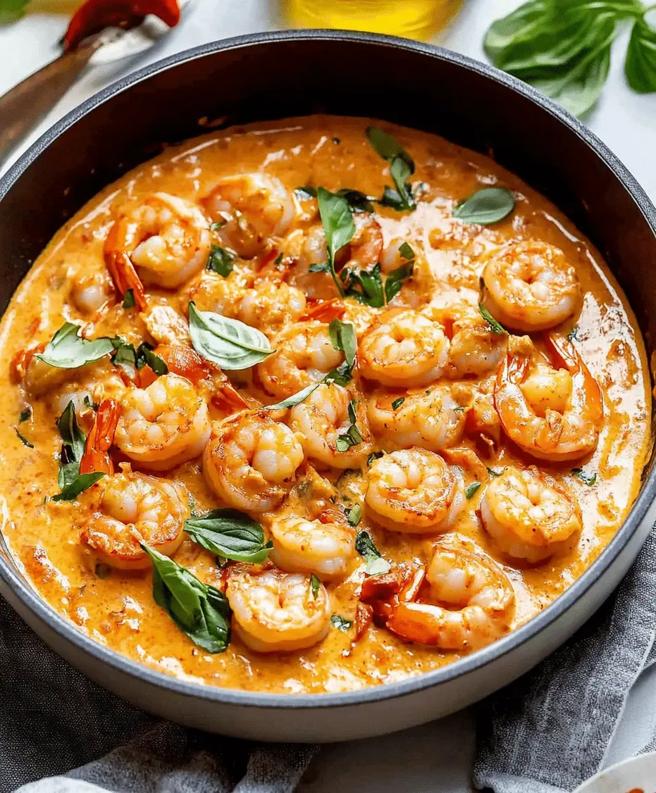 Thai Inspired Creamy Coconut Shrimp - ingredients laid out on a counter, including shrimp, coconut milk, lime, garlic, and spices.