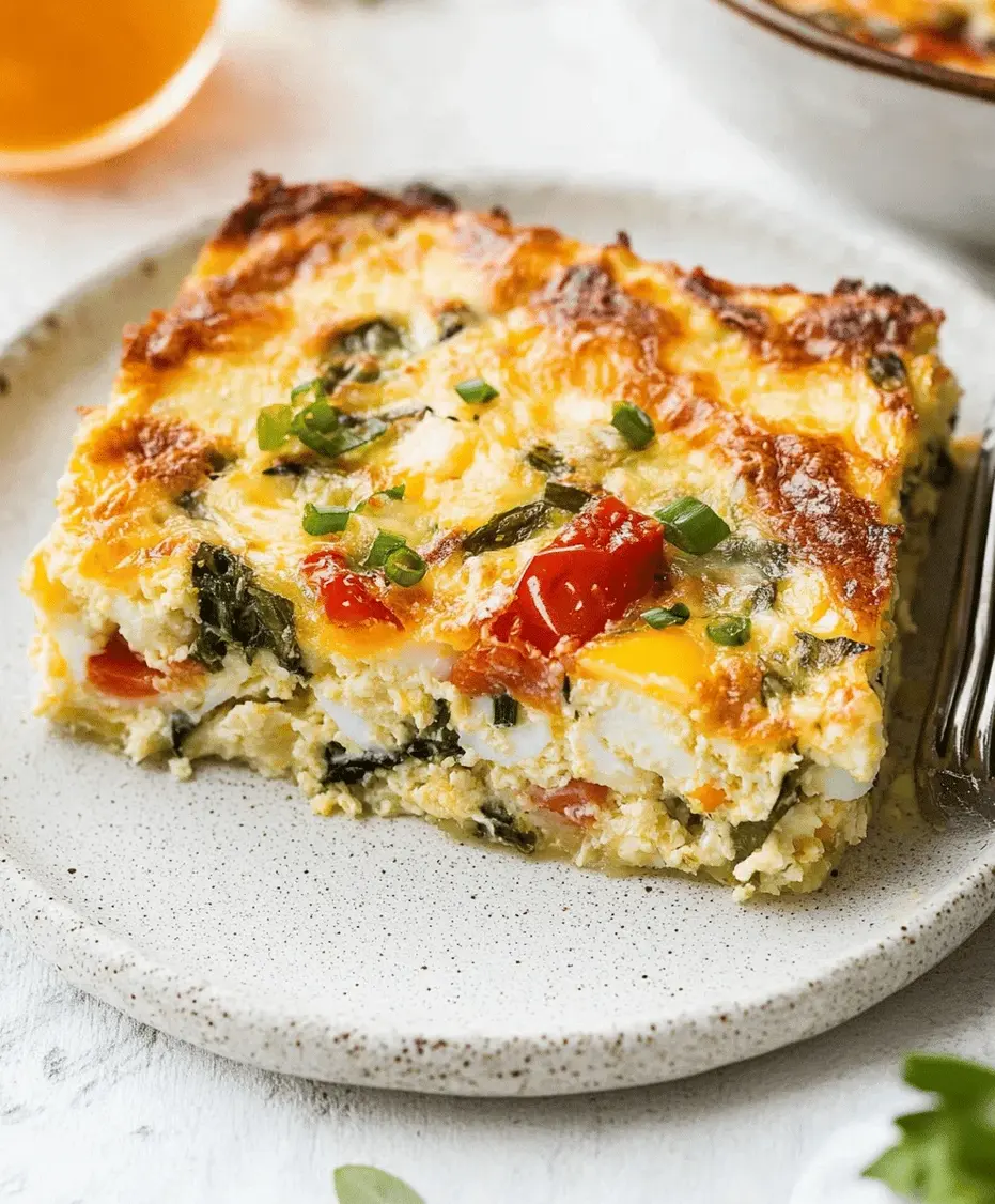 Close up of baked cottage cheese eggs with toppings