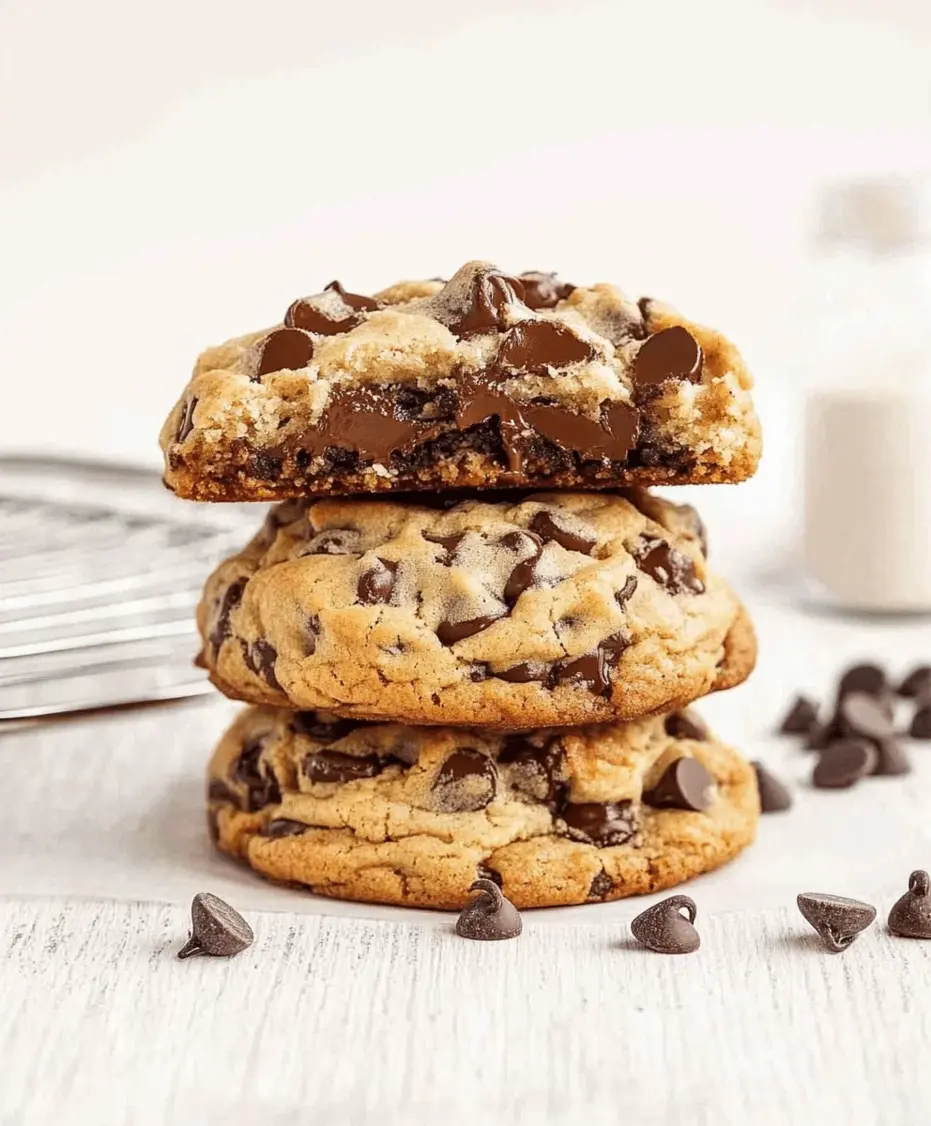 Close-up of Levain Bakery Style Chocolate Chip Cookies