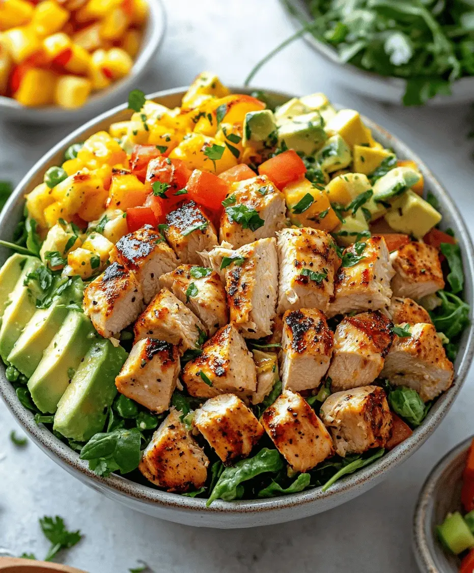 Close-up of Hawaiian Chicken Salad in a bowl, showing pineapple chunks and chicken.