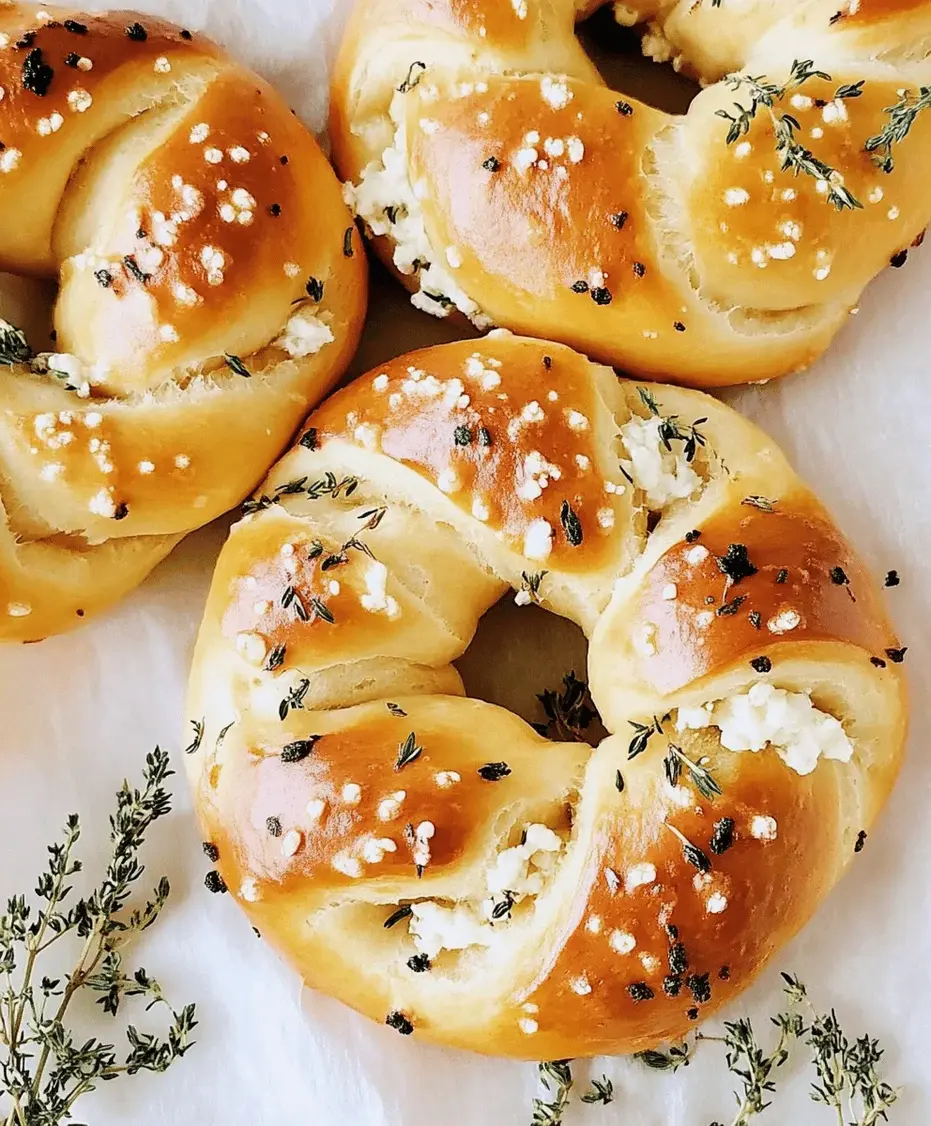 Close-up of a hand tearing open a warm mozzarella stuffed soft pretzel, revealing melted cheese.