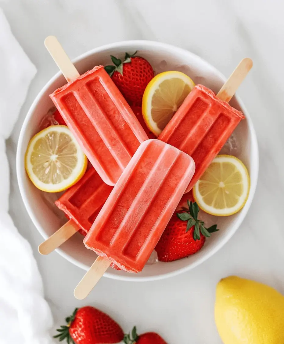 Strawberry Lemonade Popsicles in molds and ready to be enjoyed